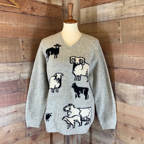 sheep sweater zara blue